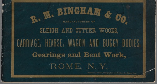 Unrecorded Sleighs and Carriages Trade Catalog