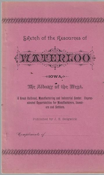 Rare Waterloo, Iowa Promotional - 1888