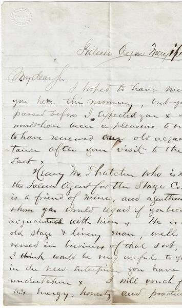 "I VOUCH FOR HIS ENERGY, HONESTY AND PRACTICAL SKILL IN THE BUSINESS."