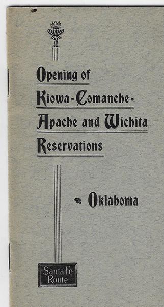 OPENING OF KIOWA-COMANCHE-APACHE AND WICHITA RESERVATIONS. OKLAHOMA. 1901