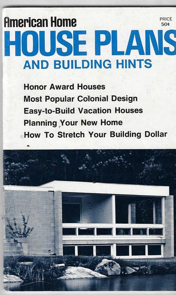 AMERICAN HOME HOUSE PLANS AND BUILDING HINTS. HONOR AWARD HOUSES