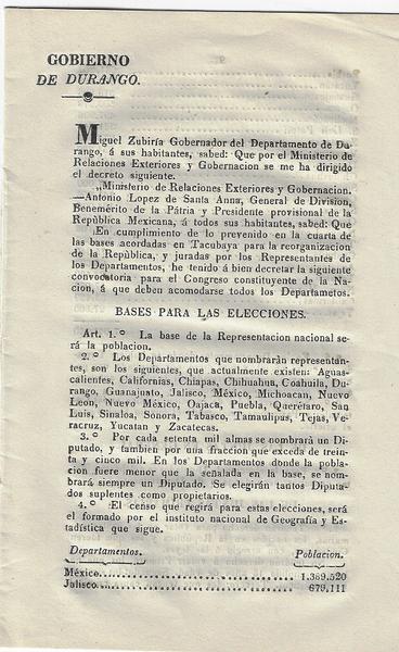 Antonio López de Santa Anna – PRESDENTE PROVISIONAL DE LA REPUBLICA