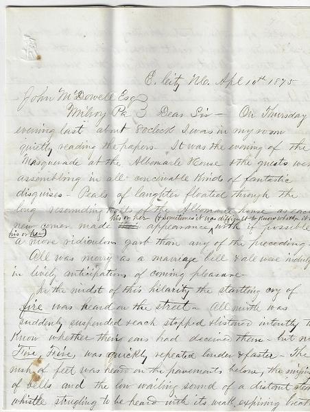 Elizabeth City, North Carolina letter