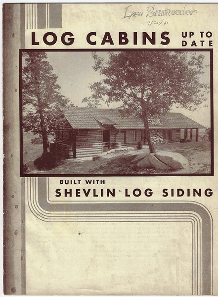 LOG CABINS UP TO DATE - BUILT WITH SHEVLIN LOG SIDING