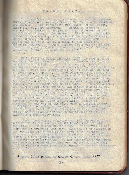 Michigan - Peter White Biography