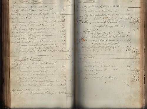 NATHANIEL GILMAN – INTERNATIONAL WATERVILLE, MAINE MERCHANT. 1799-1805 LEDGER