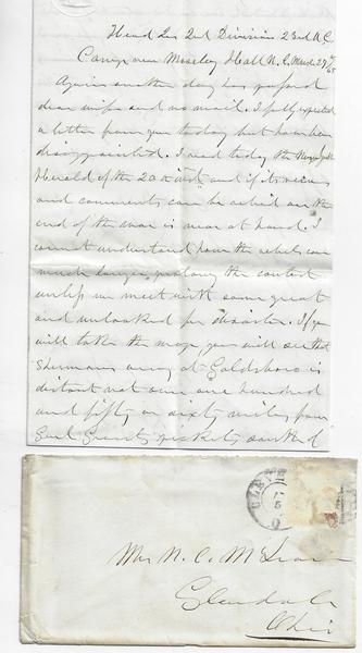 "LEE'S MEN ARE OUT OF HEART AND THEY WILL MELT AWAY FROM HIS COLUMN BY THOUSANDS ON A VERY LONG MARCH."