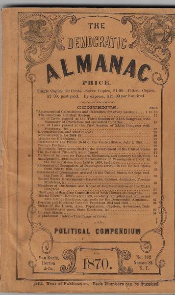 THE DEMOCRATIC ALMANAC AND POLITICAL COMPENDIUM