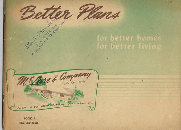 BETTER PLANES FOR BETTER HOMES FOR BETTER LIVING