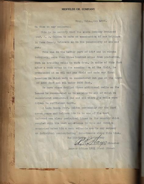 Mr. James D. Caldon Archive