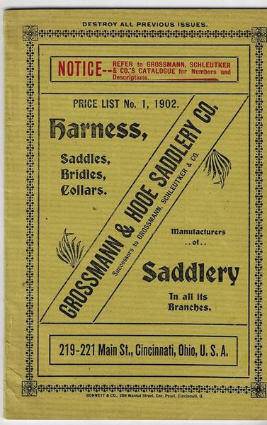 GROSSMANN & HOOE SADDLERY CO.