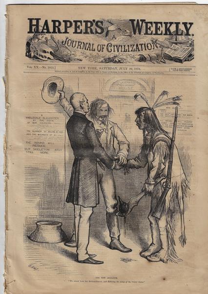 (Sitting Bull Drawings) HARPER’S WEEKLY. A JOURNAL OF CIVILIZATION. Vol. XX – No. 1022. NEW YORK, SATURDAY, JULY 29, 1876.