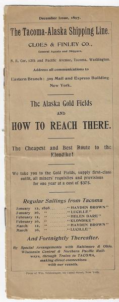 VERY RARE! THE ALASKA GOLD FIELDS AND HOW TO REACH THERE
