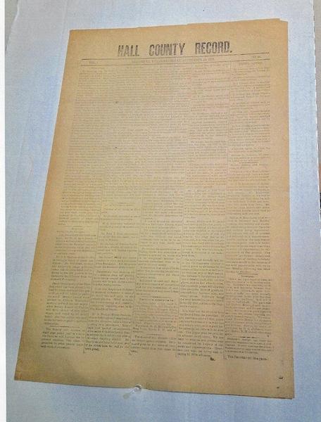 Newspaper: Texas: Hall County Record