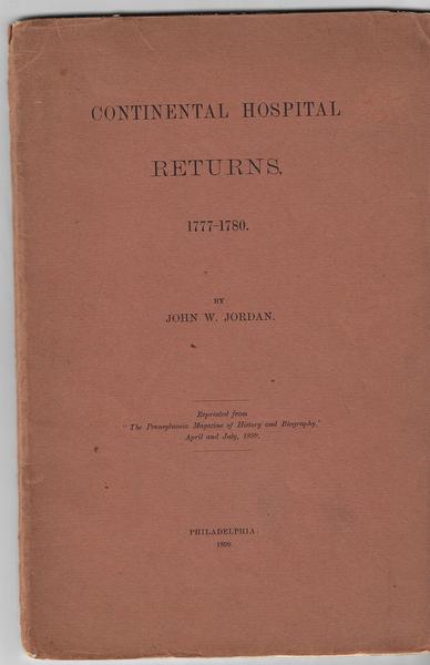 CONTINENTAL HOSPITAL RETURNS, 1777-1780