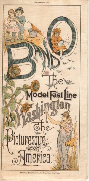 B And O. The Model Fast Line. Via Washington. The Picturesque Line Of America
