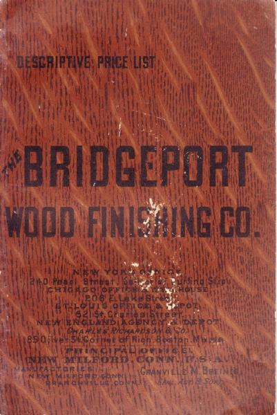 The Bridgeport Wood Finishing Co. Descriptive Price List