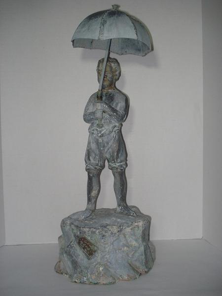 Fiske Fountain - Boy With Umbrella