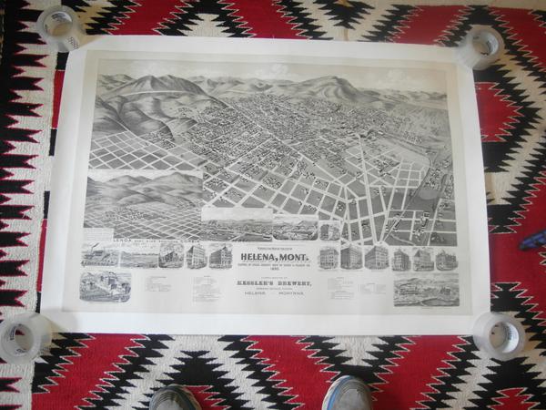 Perspective Map of the City of Helena, Mont. - 1890