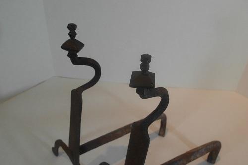 Brass Finial New England Andirons