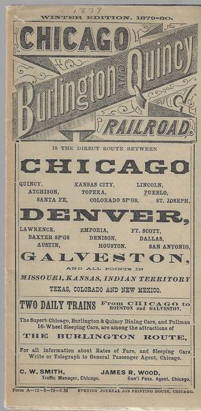 Chicago Burlington and Quincy Railroad - 1879-1880