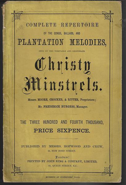 Complete Repertoire...Plantation Melodies --- Christy Minstrels