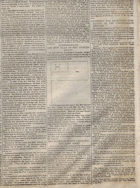 Daily Richmond Examiner - The Confederate Flag - Feb. 13, 1862