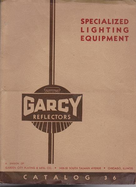 Garcy Reflectors - Specialized Lighting Equipment Trade Catalog - 1936