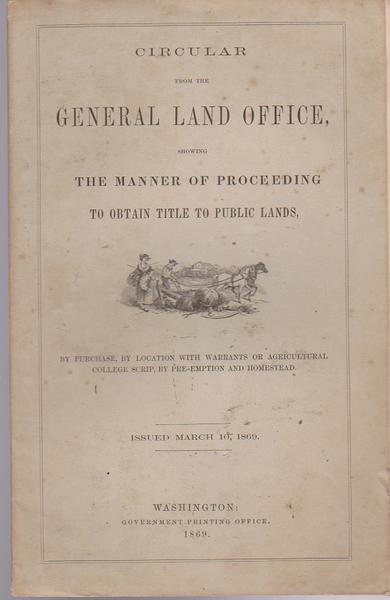 1869 Homestead Act
