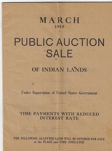 Oklahoma Indian Lands For Sale - 1919