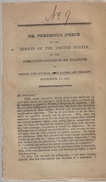 Repeal The Several Acts Laying An Embargo