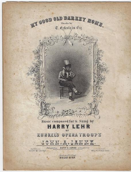 Confederate Sheet Music - My Good Old Darkey Home