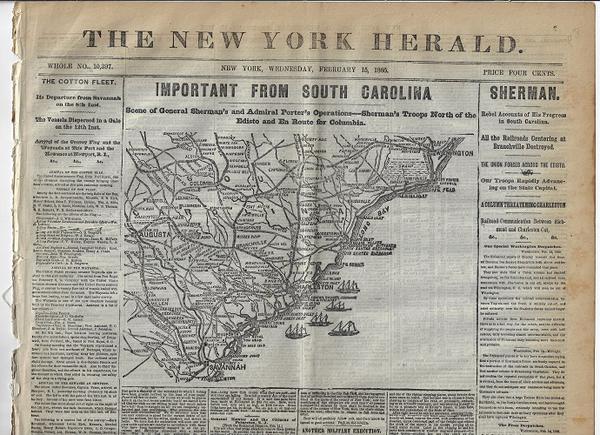The New York Herald - February 15, 1865 - Important From South Carolina