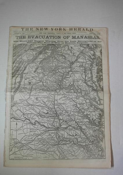 New York Herald - March 12, 1862. The Evacuation of Manassas.