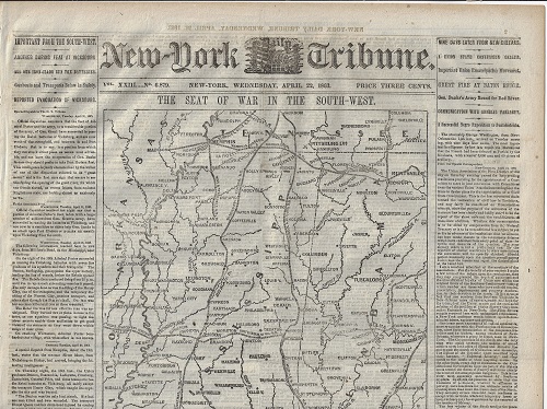 New York Tribune - April 22, 1863 - The Seat of War In The South-West