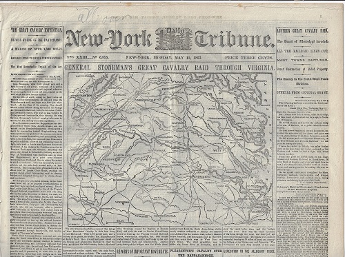 New York Tribune - May 11, 1863 - General Stoneman's Great Cavalry Raid Through Virginia