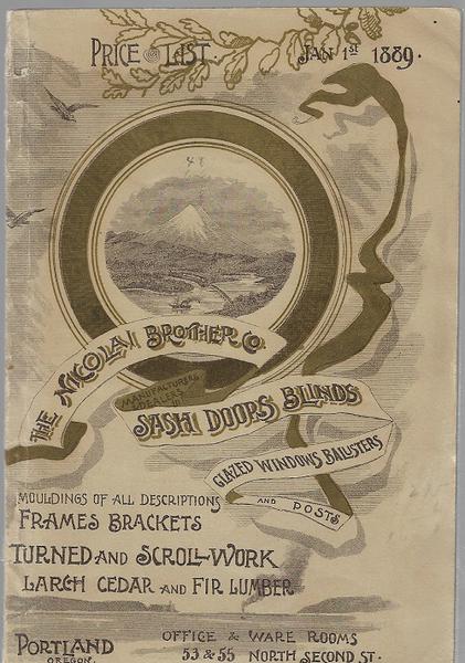 The Nicolai Brothers - Sash, Doors, Blinds, etc. Trade Catalog - 1889