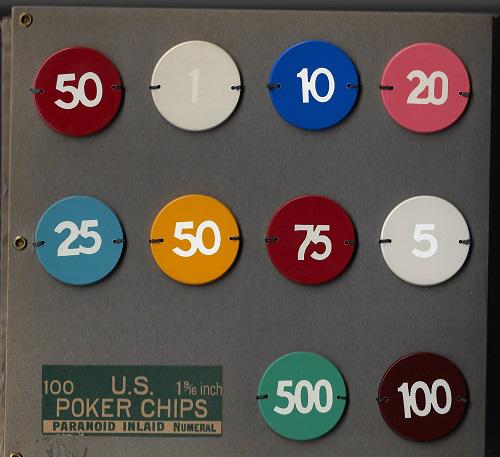 U.S. Poker Chips Salesman Sample Catalog - c. 1923