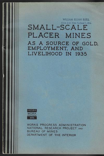 WPA - Small-Scale Placer Mines - 1935