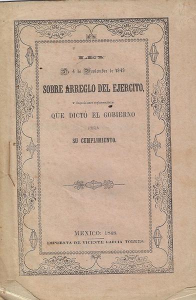 Rules for the Reformation of the Mexican Army - 1848750
