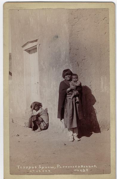 Three Photos Taken at the Tesuque Pueblo - Tesuque, New Mexico - c. 1890's