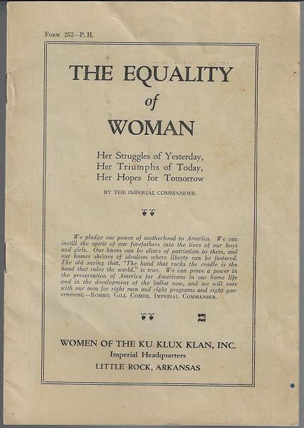 Ku Klux Klan - The Equality of Women
