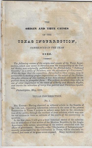 Texas Insurrection - 1835