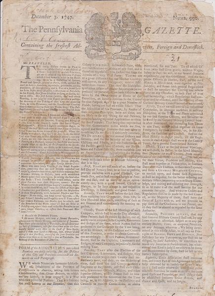 The Pennsylvania Gazette - December 3, 1747