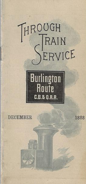 Burlington Route - Through Train Service - 1888