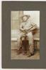 Cowboy wearing "wooley chaps" photo