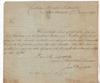 (Rhode Island) Manuscript Document Signed “Jere'h Olney” as collector of the Custom House, Providence, Rhode Island, 7th November 1795.