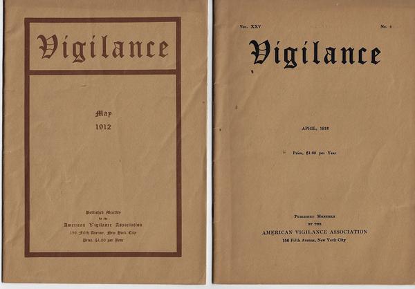 Vigilance - The American Vigilance Association - Human Trafficking - 1912