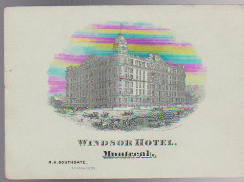Windsor Hotel - Montreal - 1880